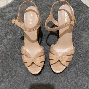 Brand New Taupe size 9 platforms made by Aldo